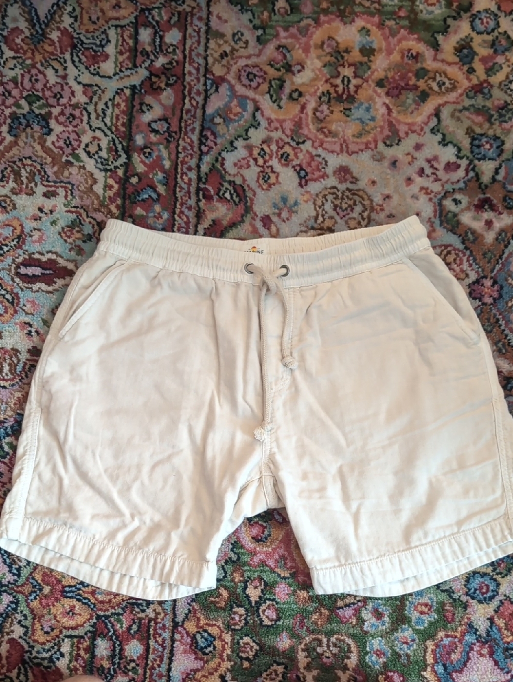 Marine Layer Cream Saturday Beach Shorts
